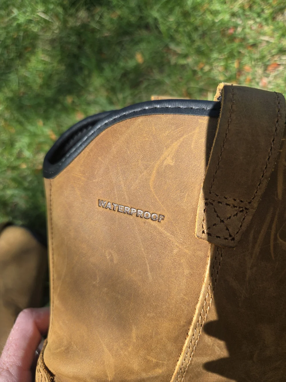 Burton Men's Waterproof Tan Leather Pull-On Boots